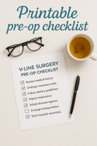 preparing for V-line surgery: pre-op checklist