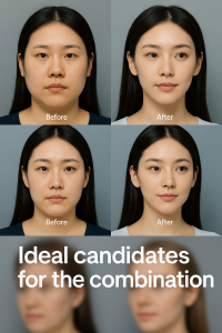 combining V-line with chin augmentation