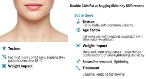 double chin fat vs sagging skin