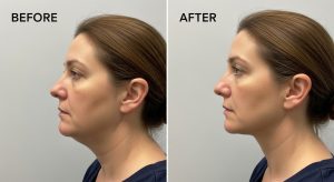 double chin fat vs sagging skin