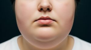 double chin fat vs sagging skin