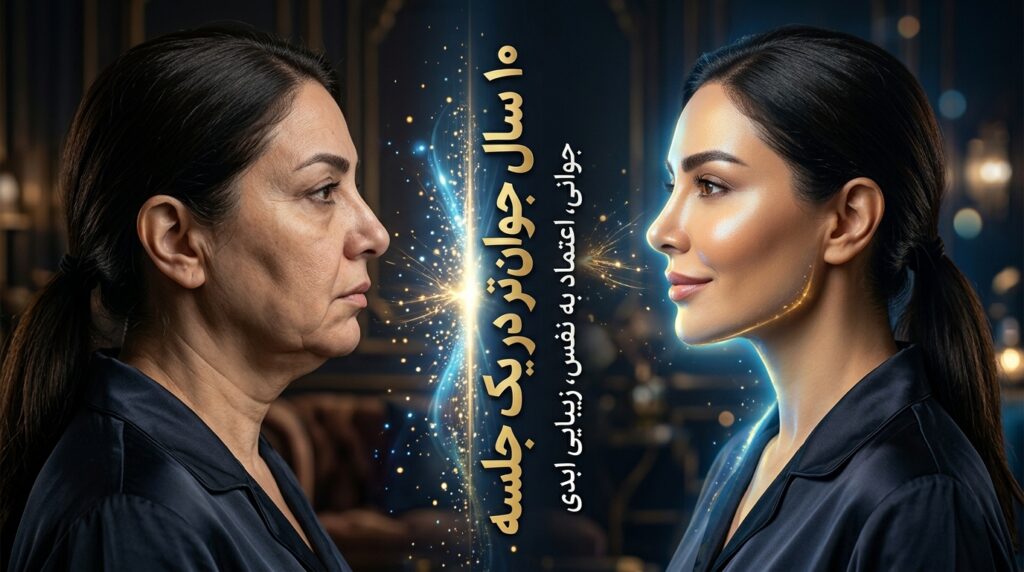 ترکیب لیپوساکشن غبغب و لیفت صورت