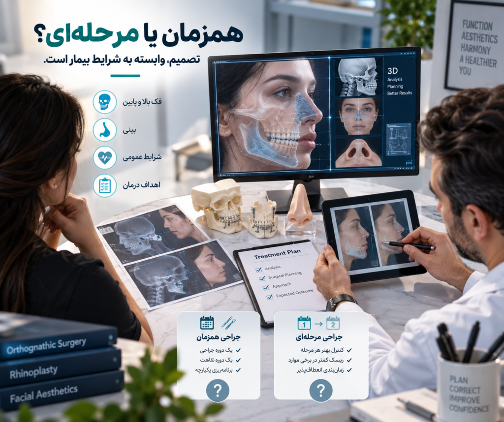 جراحی بینی و فک همزمان؛ آیا امکانپذیر است؟