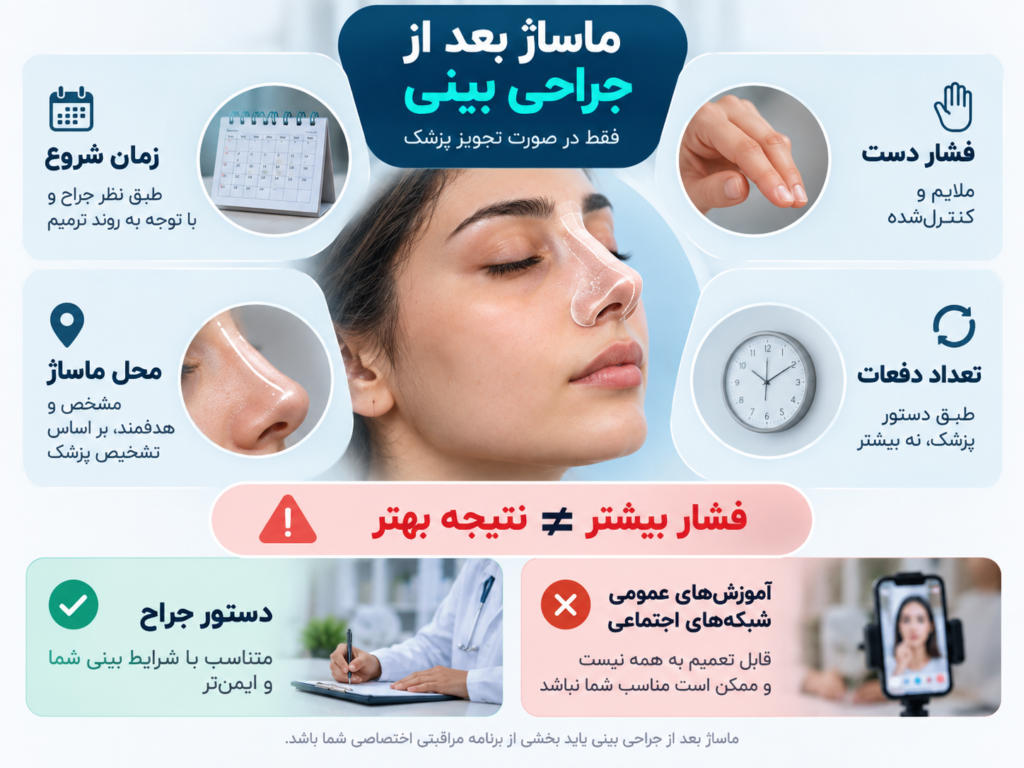 ماساژ بعد از جراحی بینی؛ چه زمانی مجاز است و چه فایده‌ای دارد؟